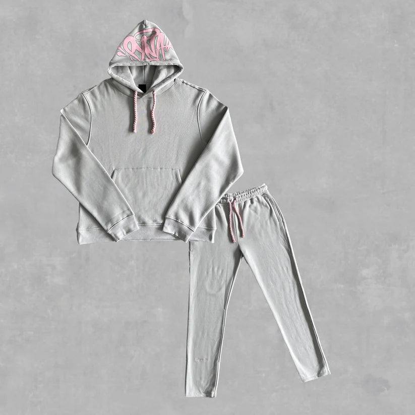 Syna Tracksuit Grey/Pink - Syna World